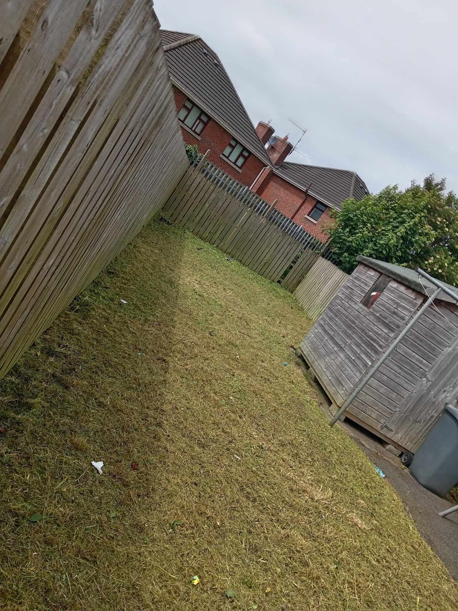 garden grass cut shed clean landscapers
